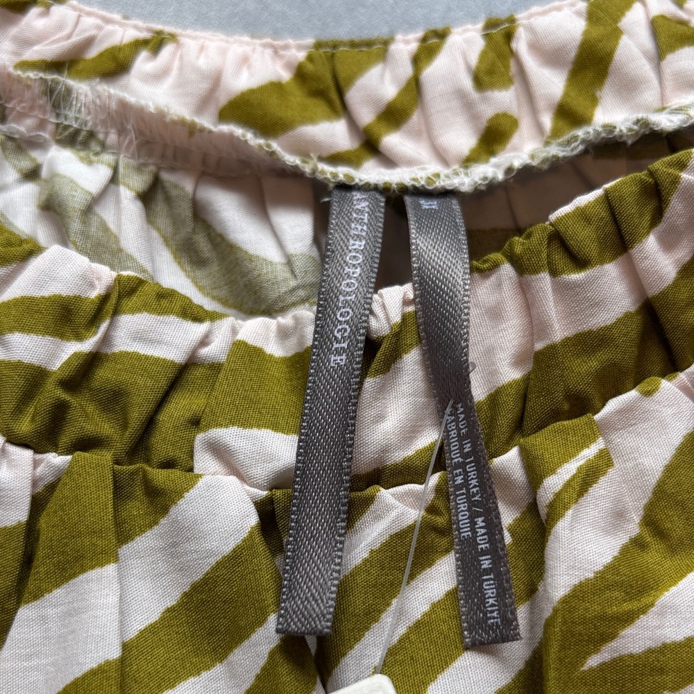 Anthropologie Green and Cream Zebra Print Sleeveless Dress 3X - Picture 10 of 13